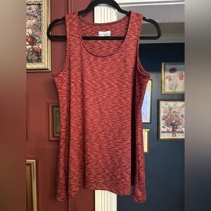 Columbia Swing Fit Tank Top Rust and Orange a space Dye Knit Size Large